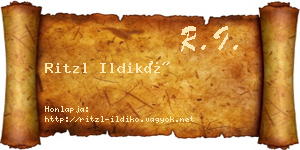 Ritzl Ildikó névjegykártya