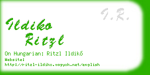 ildiko ritzl business card
